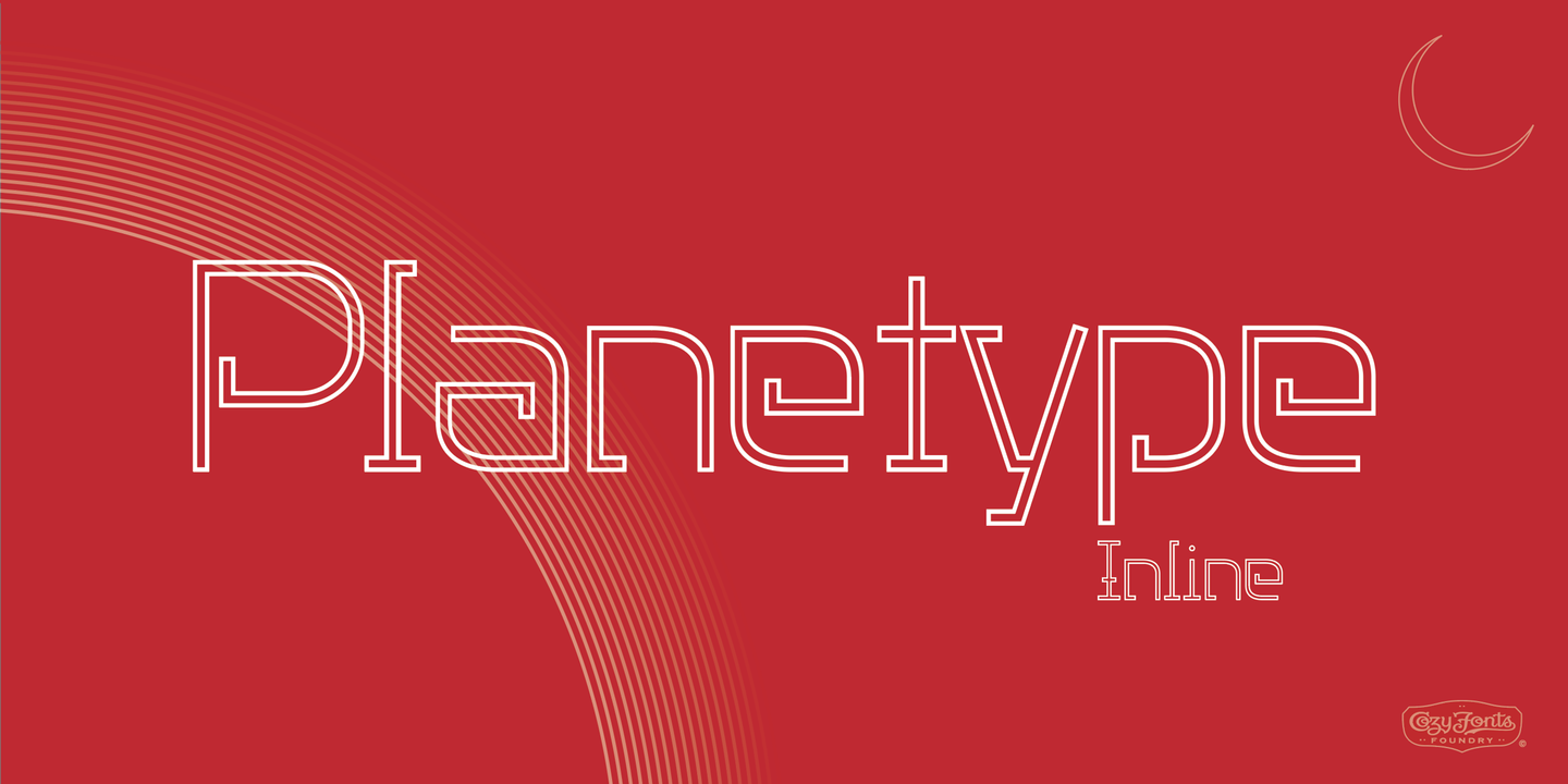 Beispiel einer Planetype Light-Schriftart